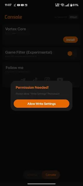 Screenshot of GVR Vortex